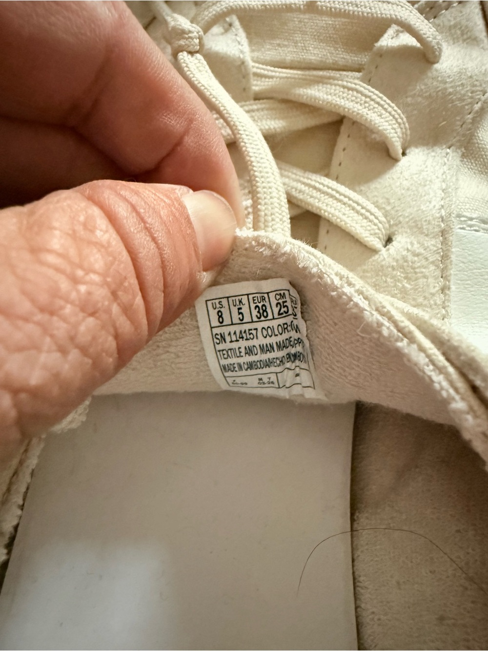 Skechers BOBS Women's Cream & Tan Low-Top Slip-On Sneakers - Picture 6 of 7